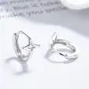 Pendientes de estrella hueca para mujer plata de ley 925 simples versátiles ins pendientes de estrella cruzada tendencia joyería de oreja personalizada temperamento