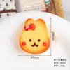 Accesorios para Joyería DIY Resina Dibujos Animados Simulación Animales Pequeños Pan Pegamento de Crema Imanes para Refrigerador Pegatinas para Fundas de Teléfono Móvil Accesorios