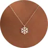 Collar Transfronterizo Europeo y Americano con Temática Oceánica con Corazón de Cobre en Forma de Luna, Estrella de Mar, Moño, Copo de Nieve, Cruz, Colgante de Softbol, Joyería para Mujer