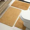 Alfombra Gruesa Transfronteriza Tapete Antideslizante para Baño Felpudo para Puerta de Entrada Alfombra Absorbente para Baño Juego de Tres Piezas para Baño