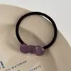 Goma para el pelo transparente con lazo pequeño y brillo, versátil y linda para el uso diario, diadema elástica básica para niñas