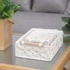 Caixa de Armazenamento de Corda de Algodão Cesta de Armazenamento Trançada à Mão Caixa de Armazenamento de Mesa Cesta de Armazenamento Trançada à Mão Retrô Literária