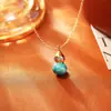 Brincos de Abóbora Fulu Estilo Chinês com Zircônia High-End Fashion Brincos Festivos Gancho de Orelha Banhado a Ouro Real Estilo Chinês Novo para Mulheres