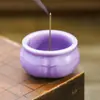 Queimador de incenso e porta-incenso de cerâmica roxo lilás feito de fábrica para uso doméstico, base e suporte de incenso de estilo chinês para interior de alta qualidade