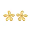 Serie Floral Retro Francesa Pendientes de Orquídea Chiyoda para Mujer, Diseño de Lujo Ligero de Alta Gama, Pendientes de Botón de Flor con Temperamento a la Moda