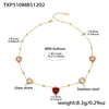 Pulsera Collar Pendientes de Piedra de Vidrio con Forma de Corazón de Corte Irregular de Color Caramelo Joyería de Acero Inoxidable Elegante y Exquisita