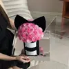 [En Stock] Nuevo Producto Cubo de Abrazo con Lazo Mediano Caja de Regalo con Flores Preservadas
