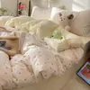 Conjunto de cama puro algodão classe A quatro peças 2026 novo estilo lençol capa de edredom fronha dormitório estudantil pessoa solteira conjunto de três peças 4