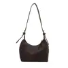 Bolsa de Ombro Único Texturizada em Cor Contrastante para Axila 2025 Nova Moda para o Dia a Dia Bolsa Dumpling Estilosa de Mão Simples Bolsa Meia-Lua