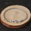 Joyería de moda de plata esterlina 925 al por mayor, seis palabras, palabras verdaderas, giro, personalidad, para hombres y mujeres, pulsera de plata tailandesa, regalo, cadena de plata