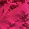 Ribete de encaje plisado de gasa suave color rojo rosa de 12 cm de ancho para ropa, cortinas, dobladillos de faldas y accesorios de tela DIY
