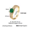 Novo Anel de Ouro 18K com Zircônia Design de Nicho Luxo Acessível Anel Ajustável de Alta Qualidade Joia de Mão Elegante e Versátil