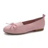 Zapatos Planos de Piel de Oveja de Primera Capa con Lazo para Mujer 2026 Nuevo Estilo Primavera Zapatos de Hada de Lujo Ligero Calzado Plano de Cuero Genuino de Boca Baja