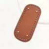 Nuevo Accesorio de Material para Fondo de Bolso de Crochet de Cuero DIY Bolso de Mano Lana Hecho a Mano Ovalado Fondo de Bolso de PU