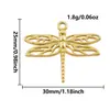 Aço Inoxidável 304 Europeu e Americano Transfronteiriço Pingente de Libélula Banhado a Ouro 18K Acessórios Pingente de Inseto Personalizado Colar Pulseira Joias