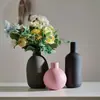 Conjunto de Vasos Cerâmicos, Decoração de Casa, Arranjo de Flores para Sala de Estar, Conjunto de Três Peças de Recipiente para Flores Moderno, Decoração de Vaso Branco
