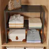 Estante Organizador de Capas para Almacenamiento de Armario Extensible para Ropa Estante Desplegable para Armario Utilización del Espacio Estante para Zapatos