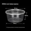 Caixa de almoço descartável de plástico caixa de almoço de arroz para levar caixa de embalagem transparente tigela de sopa com tampa caixa de almoço espessa atacado