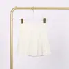 Saia Curta Lulu com Shorts de Yoga Embutidos, Saia de Secagem Rápida para Mulheres, Saia Esportiva de Tênis, Roupa Fitness Anti-Exposição para Mulheres