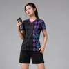 Trajes de manga corta para primavera y verano para hombres y mujeres, ropa de bádminton de secado rápido, ropa deportiva transpirable para competición y entrenamiento de tenis de mesa, personalizable con impresión