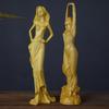 Adornos tallados en madera de boj, belleza, primer amor, hogar, sala de estar, estudio, decoración, tallado en madera maciza, artesanía, regalo, principios de primavera