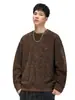 Ropa para Hombre Fengshe / Sudadera de Terciopelo Deao de Peso Pesado 400g, Amigable con la Piel, Estilo Americano, Bolsillo en el Pecho con Logo, Sudadera con Forro Polar para Primavera y Otoño