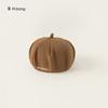Bong Sombrero Artístico de Moda para Niñas Seleccionadas Estilo Ins Sombrero de Pintor Vintage Sombrero Cálido de Lana para Niño Boina de Otoño e Invierno