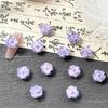 Paquete de accesorios para decoración de uñas con diseño de camelia rosa y teñido anudado morado Purple Pure Wants to Wear Nail Art Accessories