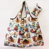 Bolso Estilo Pintura al Óleo de Van Gogh, Capacidad Extra Grande, Bolsa de Compras Plegable, Bolsa de Dibujos Animados Ecológica para Supermercado, Bolsa para la Compra, Bolsa de Almacenamiento