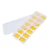 Forma de Gelo com Tampa, Molde de Gelo de Silicone com 14 Cubos, Bandeja Empilhável para o Congelador