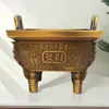 Jucai Ding Decoración para el Hogar Sala de Estar Adorno Ding de Cuatro Patas Quemador de Incienso Oficina Artesanía de Estilo Chino Nuevo Tesoro Ding