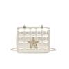 2025 Estrellas Nueva Línea de Bordado con Incisión Cuadros Tendencia Retro Casual Textiles Mini Bolso de Hombro Cuadrado Pequeño para Mujeres