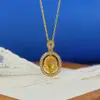 Base de Pingente em Prata de Lei S925 em Formato de Ovo 6*8mm com Acabamento Escovado Rotativo, Adequada para Cravação de Pedras, Acessório DIY para Colares