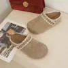 Sapatos slip-on estilo Birkenstock com sola grossa, que aumentam a altura, super populares, tamancos fechados para mulheres, novo estilo popular de outono