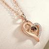 Collar de proyección de memoria de amor Te amo 100 idiomas TikTok mismo estilo pareja cobre clavícula cadena chip en stock