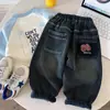 Jeans de Invierno con Forro de Felpa para Niños, Pantalones Largos Gruesos y Elegantes para Niños Pequeños y Niños, Pantalones Casuales Cálidos Estilo Coreano