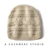 Gorro de Cachemira de Punto Grueso de Alta Resistencia para Mujer, Moda Otoño e Invierno, Cálido y Engrosado, Protector de Orejas, Gorro de Lana Tejido Versátil Hecho a Mano