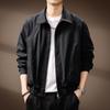 Chaqueta de solapa de diseño minimalista estilo japonés de alta gama para hombre, Nueva marca de moda de otoño, Chaqueta cortavientos deportiva informal holgada para hombre