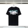 Camiseta de manga corta para hombre y mujer de marca de moda urbana con estampado de logotipo de letra de flor Amiri de stock a largo plazo para comercio exterior