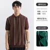 Camisa Polo de Hielo Exportación Transfronteriza 1688 Personalizada Elegante para Hombre Manga Corta Polo de Punto para Hombre C72042