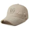 Gorra de Béisbol de Malla Transpirable de Verano Transfronteriza para Hombre, Protección Solar, Deportes al Aire Libre, Gorra con Visera Bordada de Marca de Moda, Ajustable