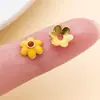 Aleación de Zinc Esmaltada Multicolor Base de Flor Espaciador Patrón Vintage Pulsera de Perlas DIY Accesorios de Joyería al por Mayor