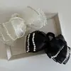 Pinza Pinza Elegante Estilo Coreano Perla Lazo Malla Grande Pinza Tiburón Accesorios para el Cabello para Mujer 2025 Nuevo