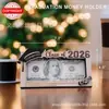 Producto Nuevo Transfronterizo 2026 Temporada de Graduación Universitaria Europea y Americana Billetera Clip para Billetes de Madera Billetera Personalizada Regalo de Madera