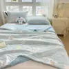 Juego de 4 Tapetes de Látex Clase A Verano Dormitorio Individual Doble Fresco Seda de Hielo Tapete Suave Juego de 3 Lavable 4