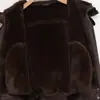 Chamarra Bomber de Invierno 2025, Estilo Europeo y Americano, con Piel Integrada, Manga Larga, Cuello Alto, para Mujer 8490760800