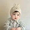 Gorros para Bebé, Gorros de Orejera para Primavera y Otoño, Lindos Gorros de Dibujos Animados Súper Lindos para Bebé Niño y Niña, Gorros con Cordones para Bebés Pequeños
