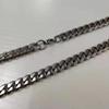 Lazada Nova Corrente Cubana de Aço Inoxidável Colar Joia Versátil Hip-Hop Tendência Masculina Corrente com Textura de Metal Atacado