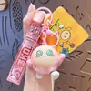Chaveiro de boneca de festa de ovo colorido genuíno pingente de bolsa desenho animado criativo pingente de chaveiro de carro atacado