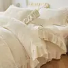 Juego de ropa de cama de cuatro piezas de terciopelo de leche tallado de invierno, cálido forro polar de doble cara, colcha gruesa, funda de edredón con forro polar, rosa